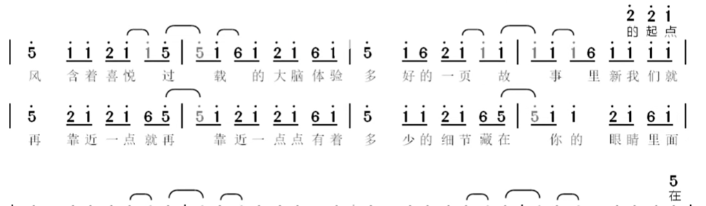 Muyoi、Pezzi 一点简谱