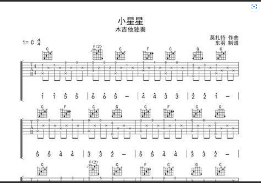  《小星星》吉他谱也能弹哭你？情感演绎的终极指南！