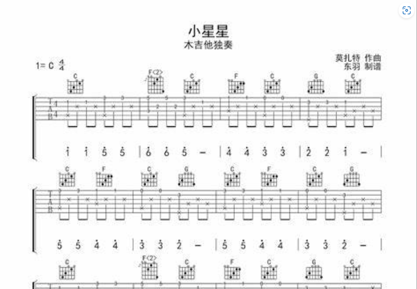  震惊！《小星星》吉他谱背后的真相：你真的会弹吗？99%的人都错了...
